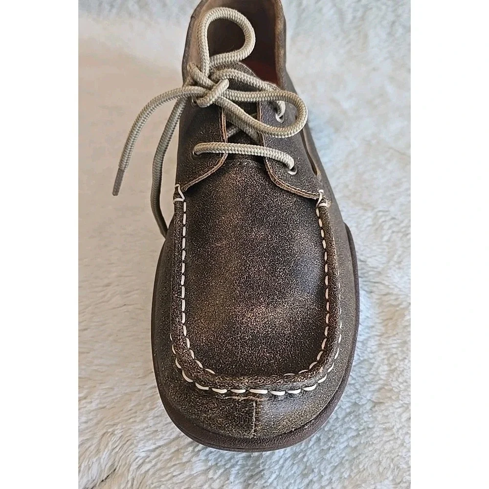 Ferrari Men's Loafers Moccasins‎ Shoes Brown Size 11 D Lace-up Leather
